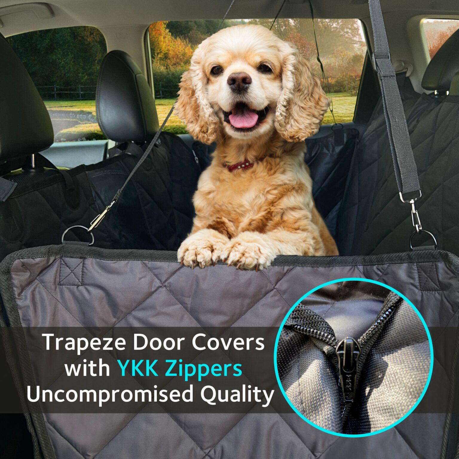 Pet Seat Cover with Door Protector XL Size (60”W x 64”L) kululu